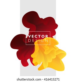 Vector abstract color cloud.  Liquid ink splash. Background for banner, card, poster, web design