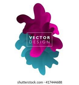 Vector abstract color cloud.  Liquid ink splash. Background for banner, card, poster, web design.