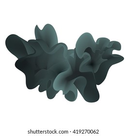 Vector abstract color cloud.  Liquid ink splash. Background for banner, card, poster, web design. Black wave shape