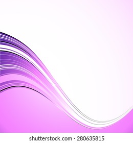 Vector Abstract color curved lines background. Template brochure design