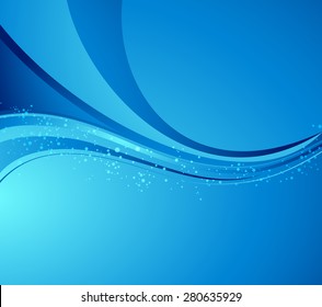 Vector Abstract color curved lines background. Template brochure design