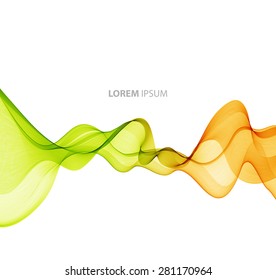 Vector Abstract color curved lines background. Template brochure design