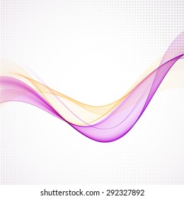Vector Abstract color curved lines background. Template brochure design. Smoke lines