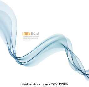 Vector Abstract color curved lines background. Template brochure design. Smoke lines