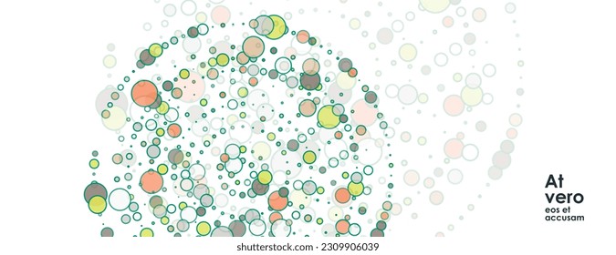 Vector abstract color dot circle background