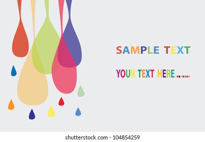 Vector -Abstract color drop background.