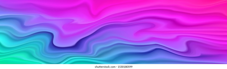 Vector abstract color flow liquid paint waves
