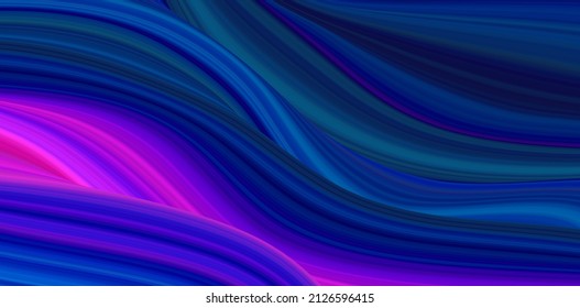 Flujo de color abstracto vectorial con transiciones de color suave. Fluyen tonos azules y violetas.