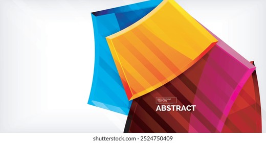 Vector abstract color geometric shapes. Illustration For Wallpaper, Banner, Background, Card, Book Illustration, landing page