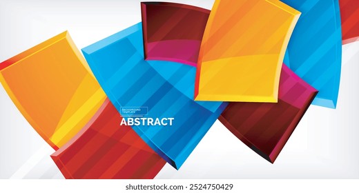 Vector abstract color geometric shapes. Illustration For Wallpaper, Banner, Background, Card, Book Illustration, landing page