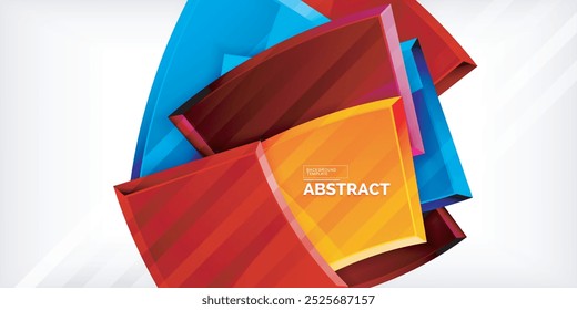Vector abstract color geometric shapes. Illustration For Wallpaper, Banner, Background, Card, Book Illustration, landing page