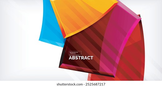 Formas geométricas de cores abstratas do vetor. Ilustração Para Papel De Parede, Banner, Plano De Fundo, Cartão, Ilustração De Livro, Página Inicial