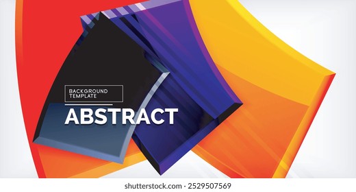 Formas geométricas de color abstracto de Vector. Ilustración para el Fondo de pantalla, Anuncio, fondo, tarjeta, ilustración del libro, landing page