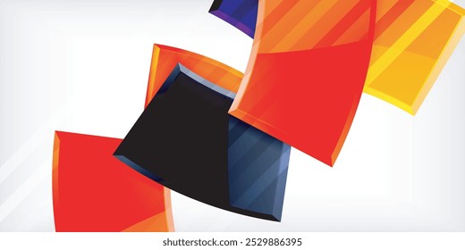 Vector abstract color geometric shapes. Illustration For Wallpaper, Banner, Background, Card, Book Illustration, landing page