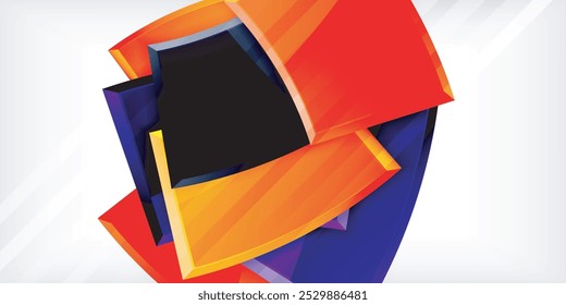 Vector abstract color geometric shapes. Illustration For Wallpaper, Banner, Background, Card, Book Illustration, landing page