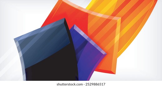 Formas geométricas de cores abstratas do vetor. Ilustração Para Papel De Parede, Banner, Plano De Fundo, Cartão, Ilustração De Livro, Página Inicial