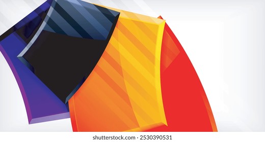 Formas geométricas de color abstracto de Vector. Ilustración para el Fondo de pantalla, Anuncio, fondo, tarjeta, ilustración del libro, landing page