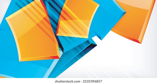 Vector abstract color geometric shapes. Illustration For Wallpaper, Banner, Background, Card, Book Illustration, landing page