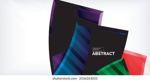 Vector abstract color geometric shapes. Illustration For Wallpaper, Banner, Background, Card, Book Illustration, landing page