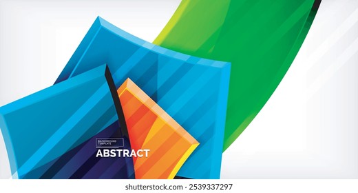 Vector abstract color geometric shapes. Illustration For Wallpaper, Banner, Background, Card, Book Illustration, landing page