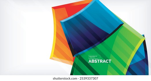 Vector abstract color geometric shapes. Illustration For Wallpaper, Banner, Background, Card, Book Illustration, landing page