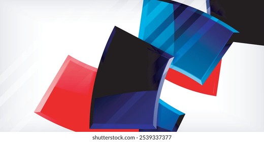 Vector abstract color geometric shapes. Illustration For Wallpaper, Banner, Background, Card, Book Illustration, landing page