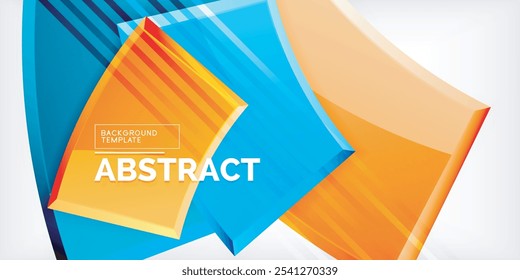Formas geométricas de color abstracto de Vector. Ilustración para el Fondo de pantalla, Anuncio, fondo, tarjeta, ilustración del libro, landing page