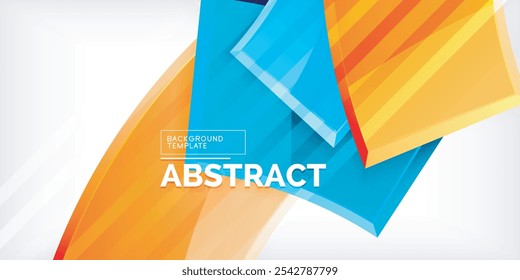 Vector abstract color geometric shapes. Illustration For Wallpaper, Banner, Background, Card, Book Illustration, landing page