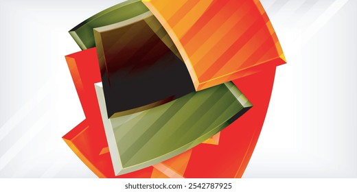 Formas geométricas de cores abstratas do vetor. Ilustração Para Papel De Parede, Banner, Plano De Fundo, Cartão, Ilustração De Livro, Página Inicial