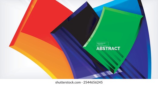 Formas geométricas de color abstracto de Vector. Ilustración para el Fondo de pantalla, Anuncio, fondo, tarjeta, ilustración del libro, landing page