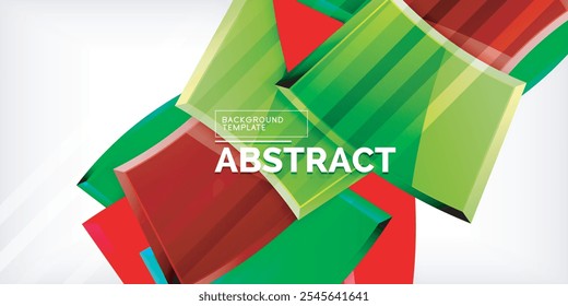 Formas geométricas de color abstracto de Vector. Ilustración para el Fondo de pantalla, Anuncio, fondo, tarjeta, ilustración del libro, landing page