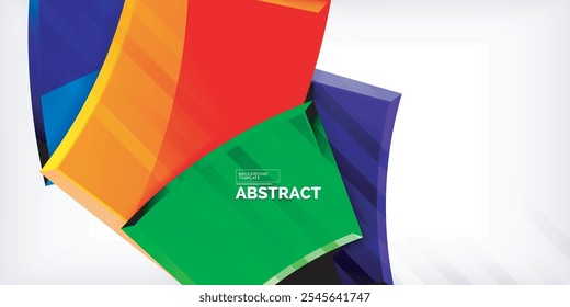 Vector abstract color geometric shapes. Illustration For Wallpaper, Banner, Background, Card, Book Illustration, landing page