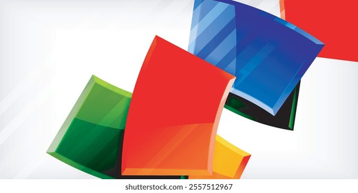 Vector abstract color geometric shapes. Illustration For Wallpaper, Banner, Background, Card, Book Illustration, landing page