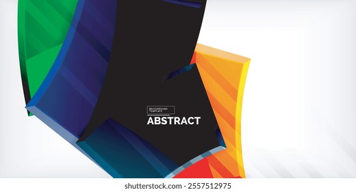 Vector abstract color geometric shapes. Illustration For Wallpaper, Banner, Background, Card, Book Illustration, landing page