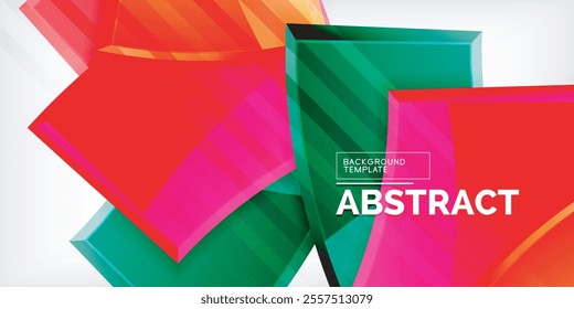 Vector abstract color geometric shapes. Illustration For Wallpaper, Banner, Background, Card, Book Illustration, landing page