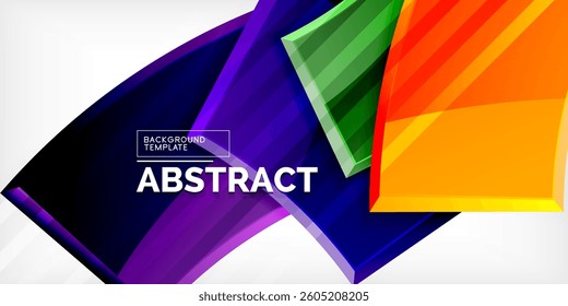 Vector abstract color geometric shapes. Illustration For Wallpaper, Banner, Background, Card, Book Illustration, landing page