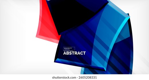 Vector abstract color geometric shapes. Illustration For Wallpaper, Banner, Background, Card, Book Illustration, landing page