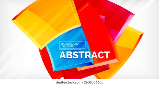 Vector abstract color geometric shapes. Illustration For Wallpaper, Banner, Background, Card, Book Illustration, landing page