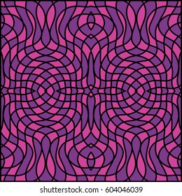Vector abstract color grid pattern. Stained glass background
