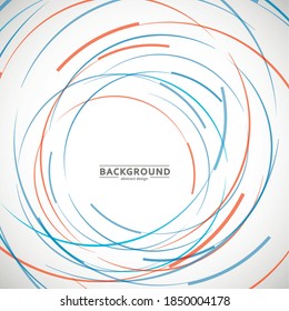 Vector abstract color line and circle background