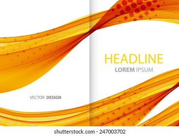 Vector Abstract color lines background. Template brochure design