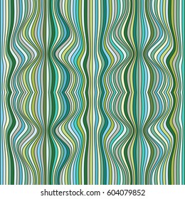 Vector abstract color lines pattern. Waves backgrounds with distortion effect. Optical illusion.