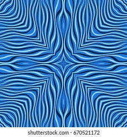 Vector abstract color lines pattern. Waves background with distortion effect. Optical illusion.