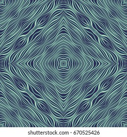 Vector abstract color lines pattern. Waves background with distortion effect. Optical illusion.