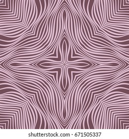 Vector abstract color lines pattern. Waves background with distortion effect. Optical illusion.