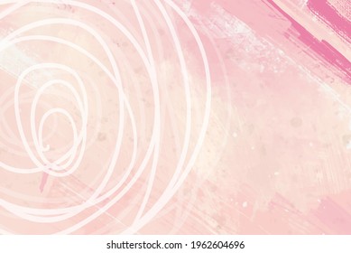 Vector abstract color paint pink background. Hand drawn abstract paint brush stroke. Watercolor elements.