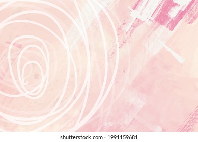 Vector abstract color paint pink background. Hand drawn abstract paint brush stroke. Watercolor elements.