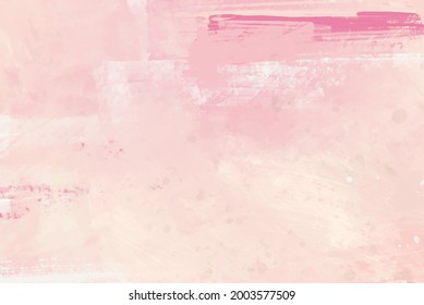 Vector abstract color paint pink background. Hand drawn abstract paint brush stroke. Watercolor elements.