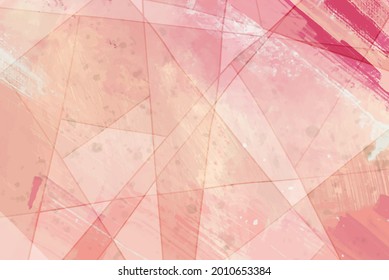 Vector abstract color paint pink background. Hand drawn abstract paint brush stroke. Watercolor elements.