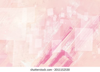 Vector abstract color paint pink background. Hand drawn abstract paint brush stroke. Watercolor elements.